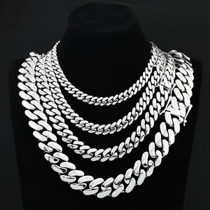 Miami Cuban Link <b>Chain</b> 925 Sterling Silver VVS1 D Color Moissanite Hip Hop Necklace <b>Iced</b> <b>Out</b> Heavy Custom Jewelry Pass Diamond T - Product Image 1