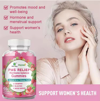 Gummies PMS avec racine de Maca et Tribulus Terrestris pour l'équilibre hormonal et le soutien beauté des femmes – Complément de santé naturel