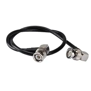 Rg58 RA Bnc Plug Connector Male To Male Coaxial Cable With Rg58