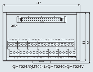 Qmt024 Châu Âu sử dụng chung 40-Pin mil Dây nối điện khối thiết bị đầu cuối mô-đun kích thước nhỏ đầu vào đầu ra - Product Image 5