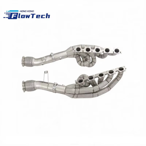 ท่อร่วมไอเสีย FlowTech T304 สแตนเลสสตีลแบบความยาวเท่ากัน พร้อมแผ่นกันความร้อน สำหรับ Audi R8 5.2 V10 Performance - Product Image 4