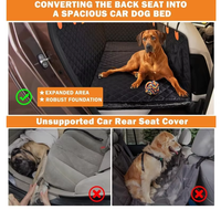 Housse de siège arrière pour chien 100 % imperméable, écologique, en tissu Oxford respirant, avec fond rigide, pour propriétaires de voitures