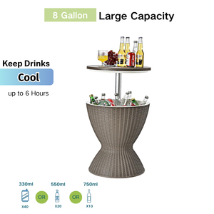 Ngoài trời Bar Cooler Tất cả thời tiết kháng 8-giờ làm mát bia đá và rượu vang mát cho vườn Patio bên, bãi biển - Product Image 2