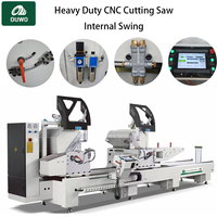 OUWO 2026 380V CNC Machine de découpe automatique d'aluminium à double tête 45/90 degrés pour la fabrication de fenêtres