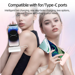 Promoción certificada Mini 5000 Mah Power Banks Cable incorporado Cargador móvil Venta al por mayor 5000 mAh Batería Power Bank para <span class=keywords><strong>iPhone</strong></span> - Product Image 4