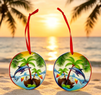 Ornements en résine en forme de dollar de mer pour l'été, pendentifs suspendus d'animaux marins de plage pour la décoration de la maison et les fêtes
