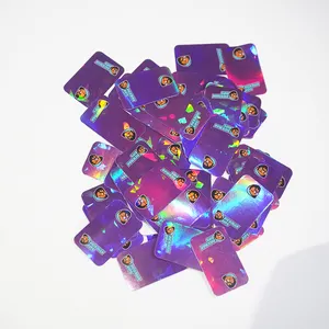 Crack Easy Peel Off Printing Durable Vinyl Self-Adhesive Waterproof Die Cut Stickers Logo Custom Hologram Stickers