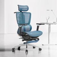 Sillas de Oficina Ergonómicas Modernas de Malla con Reposapiés al por Mayor, Sillas de Oficina, Muebles de Escritorio, Juego de Mesa y Silla de Oficina