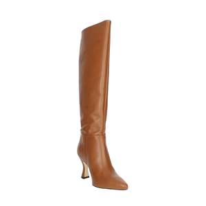 Paola Ferri Bottes hautes en cuir pour femme D4649, style à talons marron - Product Image 5