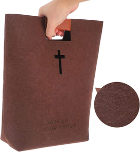 Sac fourre-tout Mofelt grand format style européen pour Bible, en feutre de laine, couleur unie, moderne, multifonctionnel, pour femme, pour l'étude chrétienne quotidienne - Product Image 4