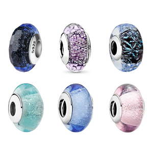 Caldo <span class=keywords><strong>di</strong></span> vendita 925 Sterling Silver Allentato Rotondo <span class=keywords><strong>In</strong></span> <span class=keywords><strong>Vetro</strong></span> <span class=keywords><strong>di</strong></span> <span class=keywords><strong>Murano</strong></span> del Branello Per Monili Che Fanno - Product Image 6