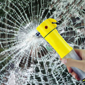 Marteau de sécurité multifonctionnel quatre en un <span class=keywords><strong>pour</strong></span> voiture Brise-vitre et lampe de poche d'urgence Outil d'évasion Marteau d'évasion - Product Image 4