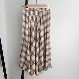 2025 jupe en soie de mûrier grande taille demi-longueur taille haute jupe mi-longue jupe <span class=keywords><strong>parapluie</strong></span> Style académique - Product Image 3