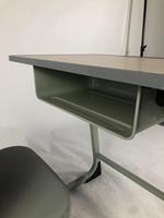 Meubles de classe modernes Ensemble table et chaise pour étudiants Meubles de lycée Bureau et chaises en métal pour étudiants