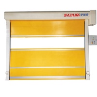 Porte automatique intelligente avec isolation thermique et rideau en PVC anti-poussière portes à volets roulants rapides