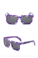 Lunettes de soleil en forme de carreaux pour enfant, verres solaires rétro, vidéo 8 bits, nouveau Style, 2019