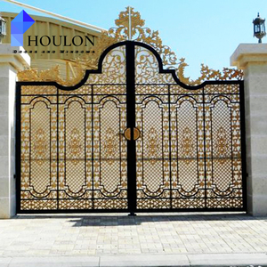 Excelente diseño Precio competitivo Puertas exteriores Puertas delanteras principales <span class=keywords><strong>de</strong></span> <span class=keywords><strong>entrada</strong></span> <span class=keywords><strong>de</strong></span> hierro forjado <span class=keywords><strong>de</strong></span> alta calidad personalizadas - Product Image 1