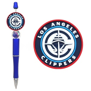 2025 Offre Spéciale de perles focales en PVC de Silicone de sport personnalisées avec des logos d'équipe de l'<span class=keywords><strong>Association</strong></span> nationale de basket-ball pour la fabrication de bijoux de stylo - Product Image 4