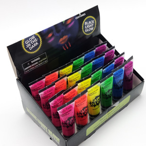 Tubes de peinture corporelle UV phosphorescente 10 ml – Pigment néon pour maquillage artistique corporel, idéal pour fêtes et festivals - Product Image 4