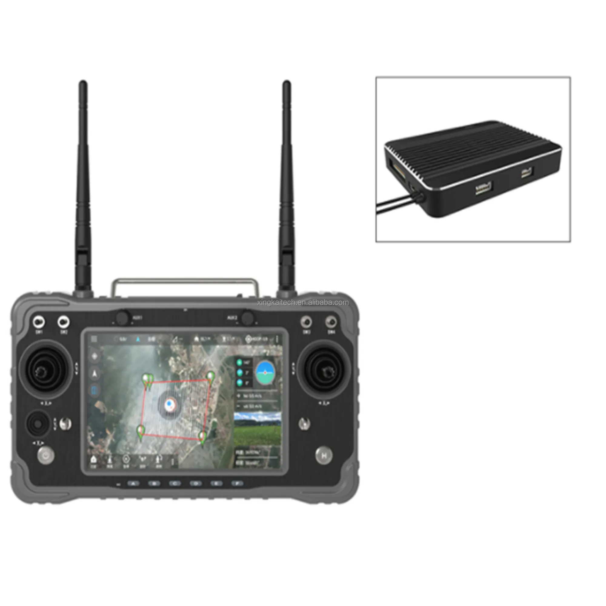 Drone portable H16 Station de contrôle au sol à distance Drone Télécommande intelligente Drone de course FPV Émetteur de radiocommande