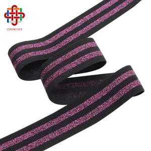 Nhà Máy Đầy Màu Sắc Dập Nóng Ban Nhạc Đàn Hồi Túi Trang Phục Webbing May Quần Áo Hành Lý Túi Phụ Kiện