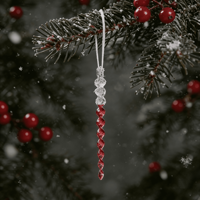 Décorations de Noël suspendues en forme de colonne de glace en plastique transparent de qualité supérieure pour festivals et célébrations promotionnelles