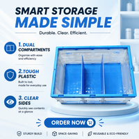 Boîte de rangement pliable pour documents, en plastique transparent, pliable, organisateur pour la maison et le bureau, empilable, boîte d'archives personnalisée