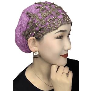 New soft Muslim <b>hat</b> inner layer, Islamic <b>hat</b>, women's headscarf with lace, breathable, eco-friendly, suitable <b>for</b> all seasons - Product Image 6