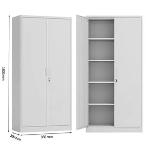 Office Home Furniture 2 Door File Cabinet With 4 Adjustable Shelves