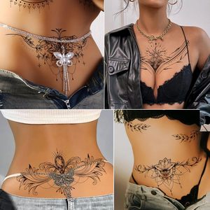 <span class=keywords><strong>Tatuajes</strong></span> Temporales Grandes de <span class=keywords><strong>Flores</strong></span> <span class=keywords><strong>Negras</strong></span> <span class=keywords><strong>para</strong></span> Mujer, <span class=keywords><strong>Tatuajes</strong></span> Falsos <span class=keywords><strong>para</strong></span> la Cintura y la Espalda <span class=keywords><strong>para</strong></span> Chicas Adultas - Product Image 2