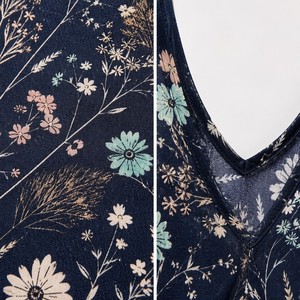 Vestido Maxi de Viscosa para Mujer, 120g, Corte en A, Escote en V, Estampado de Flores Silvestres, Estilo <span class=keywords><strong>Southern</strong></span> <span class=keywords><strong>Belle</strong></span> Romántico, Logotipo Personalizado, Venta al Por Mayor - Product Image 2