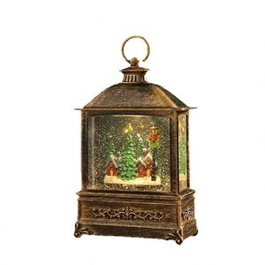 Christmas Snowman Falling Snow Music Box Battery Operated LED Plastic Water Lantern Portable Gift Decoration Desktop <b>Light</b> <b>Light</b> - Product Image 6