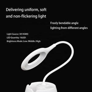 Đa chức năng USB Power 5 wát <span class=keywords><strong>LED</strong></span> bàn đèn có thể gập lại giường đọc sách ánh sáng ban đêm <span class=keywords><strong>LED</strong></span> bảng đèn - Product Image 2