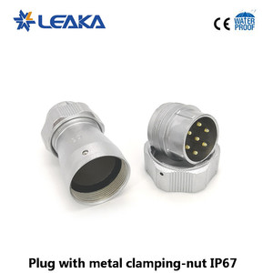 Fournisseur IP67 étanche fileté Weipu série WF WF24 WF28 broches en cuivre fiche métal aviation connecteur à angle <span class=keywords><strong>droit</strong></span> pour LED d'alimentation - Product Image 5