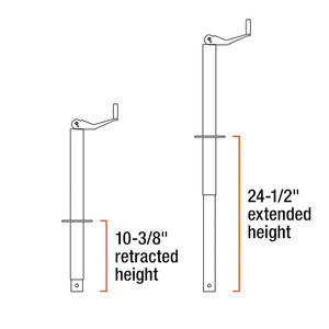 ขาตั้งรถพ่วงแบบขาตั้งข้าง ขนาด 15 นิ้ว รับน้ำหนักได้ 2000-5000 ปอนด์ พร้อมระบบกันลมด้านข้าง และตัวเชื่อมต่อรถพ่วงแบบมีโครง - Product Image 4