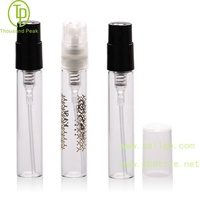 Flacons de parfum vaporisateurs TP-3-50 de 2 ml, mini-bouteilles en verre avec pulvérisateur PP, échantillonneur testeur