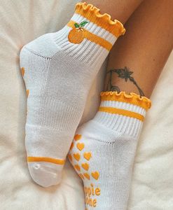 Womens Pilates Vớ Chống Trượt Pilates Vớ Phi Hành Đoàn Biểu Tượng Tùy Chỉnh Grippy Vớ - Product Image 3