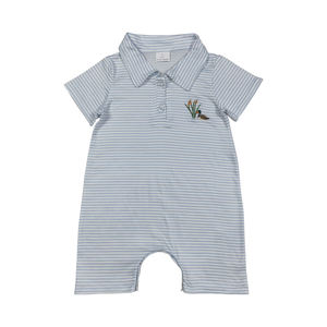 ชุดหมีแขนสั้นปักลายเป็ดเป็ดน้ำสำหรับเด็กผู้ชายชุดเสื้อผ้าบูติกคุณภาพสูงมาใหม่ขายดี - Product Image 1