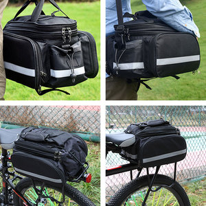 Accesorio de ciclismo, <span class=keywords><strong>bolsa</strong></span> de transporte mediana para bicicleta de montaña, <span class=keywords><strong>bolsa</strong></span> trasera de gran capacidad con cubierta para lluvia, <span class=keywords><strong>BOLSA</strong></span> PARA BICICLETA - Product Image 4