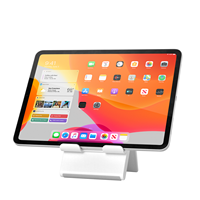 Double support de téléphone portable pliable, support de téléphone de bureau entièrement réglable, station d'accueil Compatible avec les tablettes de téléphone