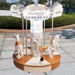 Best-Selling Carousel Coin-Operated <b>Arcade</b> Game Console Luxury Turnhorse Playground for 6 Children Mall Sale - Product Image 4