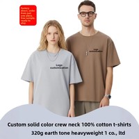 Kaos Oblong Katun Murni Berat 320g, Lengan Pendek, Model Longgar, Bermotif Budaya, Bisa Custom untuk Pakaian Kerja dan Iklan