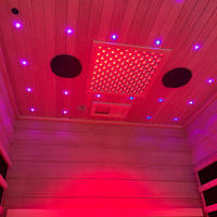 Sauna de infrarrojos lejanos de madera de hemlock/cedro rojo, personalizable, precio asequible, opcional