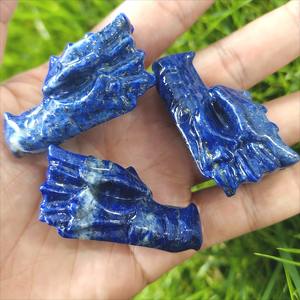 Venta al por Mayor de Cristalhola, Calaveras de Dragón Talladas en Lapislázuli de Alta Calidad, 5 cm, Decoración de Moda - Product Image 3