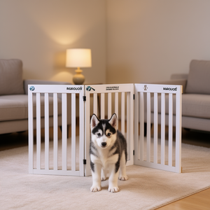 Agrouge - Barrera Plegable de Madera para Mascotas, 36 Pulgadas, con Bisagras de 360 Grados, para Uso en Interiores - Product Image 2