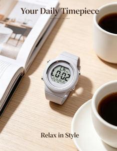 Digital Sports Watch LED Display Stopwatch Alarm Day Date <b>Waterproof</b> <b>Silicone</b> Strap Round Case for Kids Teens Adults - Product Image 3