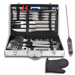 Juego de Utensilios para Parrilla, 32 Piezas, Accesorios para Barbacoa de Acero Inoxidable con Caja de Almacenamiento - Product Image 1