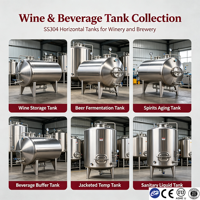 Réservoir de stockage en acier inoxydable de qualité alimentaire pour la fermentation alcoolique en cave de vin, certifié CE, fourni par l'usine