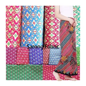 Factory direct custom print sarong indonesia malaysia hawaiian thai traditional fabric batik fabric