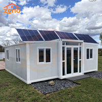 Maison 2 3 chambres à coucher Bungalow Flat Pack Container Home Extensible Conteneur Préfabriqué Petite Maison Mobile avec Maison Solaire 40ft 20ft